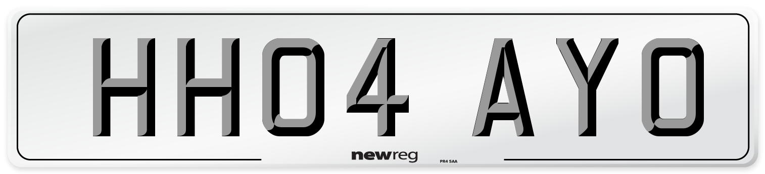 HH04 AYO Number Plate from New Reg